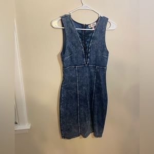 Women’s  Laced up Jean Dress